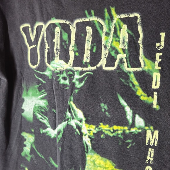 Vintage 90s Star Wars Yoda T Shirt Youth XL Jedi Master Movie Promo Double-Sided - Picture 2 of 6
